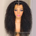 Women semi human wigs virgin hair 8-30 inch mongolian kinky curly virgin hair transparent full lace wig with baby hair for braid
